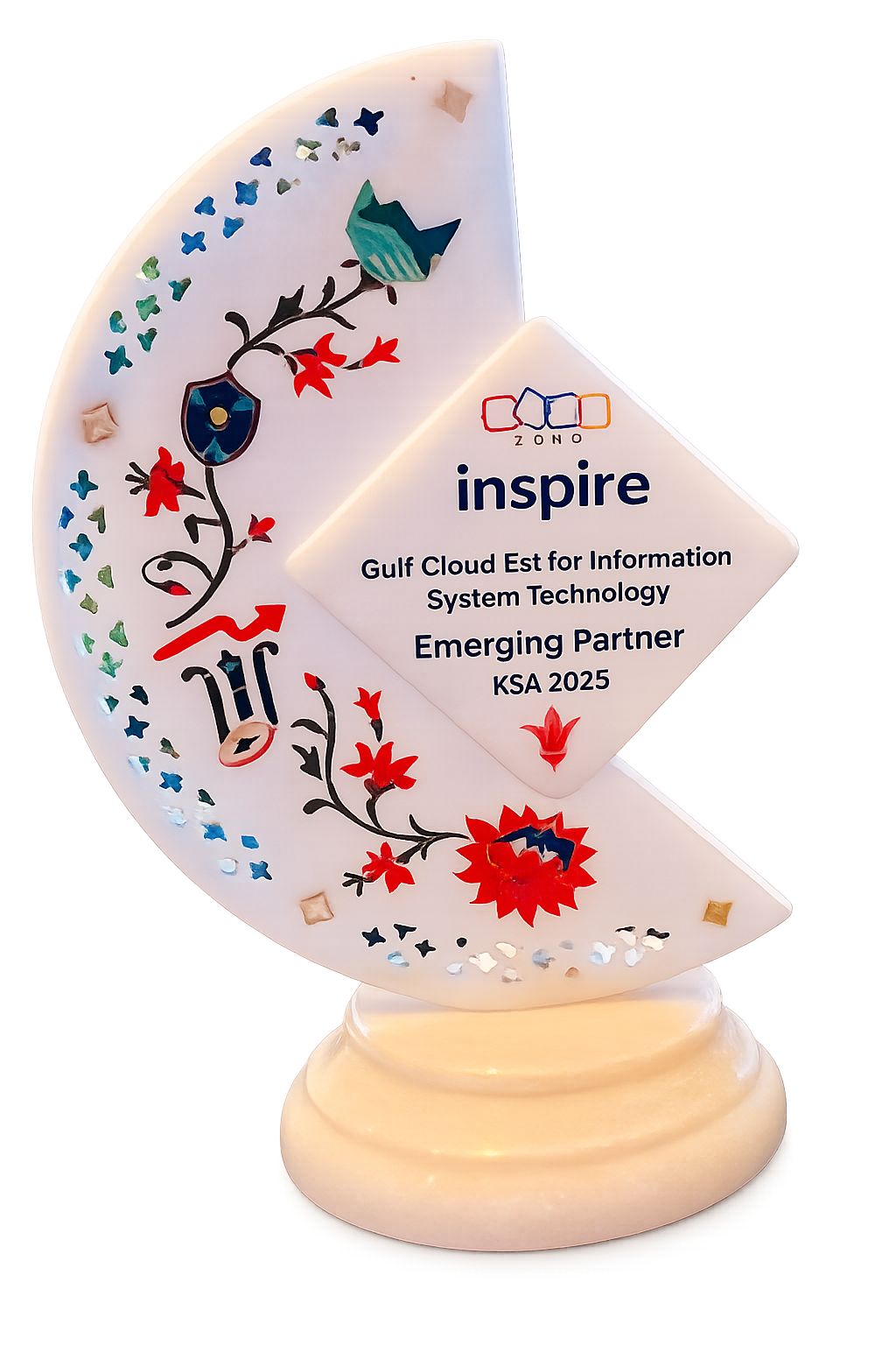 Zoho Inspire Emerging Partner KSA 2025 trophy awarded to Gulf Cloud